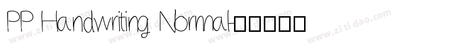 PP Handwriting Normal字体转换